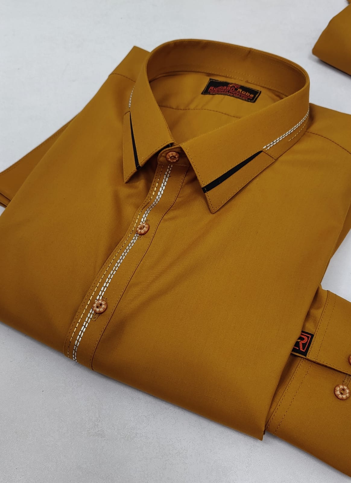 Stylish Mustard Men's Shalwar Kameez (Made-to-Measure)