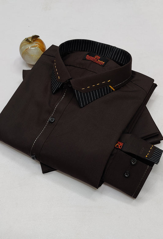 Dark Brown Kameez Shalwar