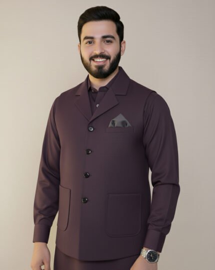 Plum Classic Three Piece – front