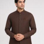 Chocolate Brown Signature Three Piece studio hero – Rumaan Robe