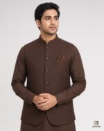 Chocolate Brown Signature Three Piece studio hero – Rumaan Robe