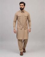Khaki Bespoke Three Piece – studio