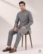 Gray Signature Three Piece seated – Rumaan Robe