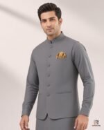 Gray Signature Three Piece mid view – Rumaan Robe