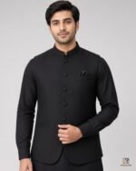 Black Signature Three Piece alternate studio view – Rumaan Robe