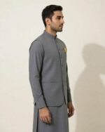 Grey Bespoke Three Piece – side