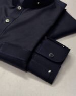 Midnight Navy Signature Kameez Shalwar – cuff and pocket detail