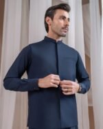 Navy Blue Bespoke Three Piece – waistcoat detail