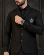Classic Black Three-Piece Waistcoat Set | Rumaan Robe - Image 3