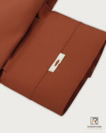 Rust Brown Classic Kameez Shalwar cuff
