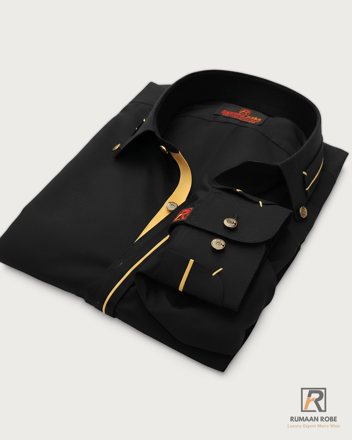 rr-classic-black-gold-01-main Black Gold-Trim Classic Kameez Shalwar front