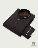 Chocolate brown Classic kameez shalwar folded