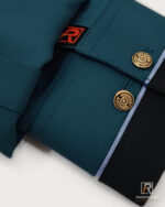 Teal Classic Kameez Shalwar cuff